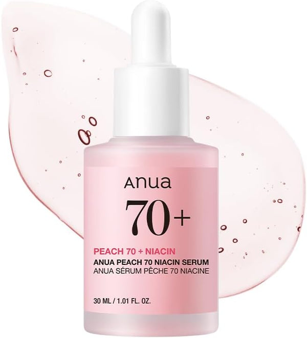 ANUA Peach 70% Niacinamide Serum brightening hydrating face serum, 30 ml