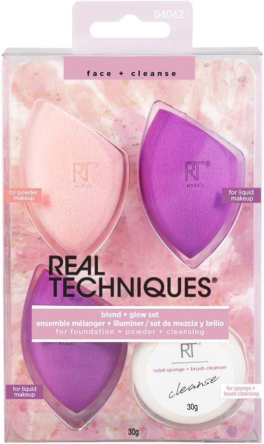 Real Techniques Glow Essentials: Sponges & Cleansing Kit