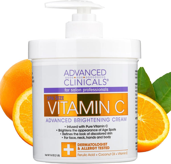 Advanced Clinicals Vitamin C Cream 16oz