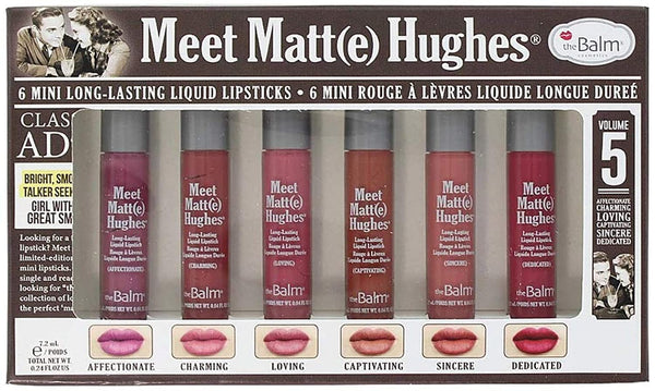 The Balm Meet Matte Hughes Vol 5 Set of 6 mini liquid lipsticks, Assorted