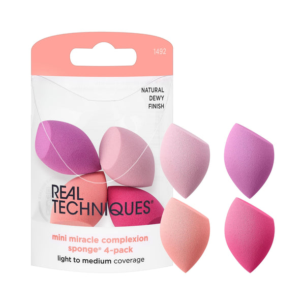 Real Techniques Mini Miracle Complexion Sponges, 4 Mini Sponges