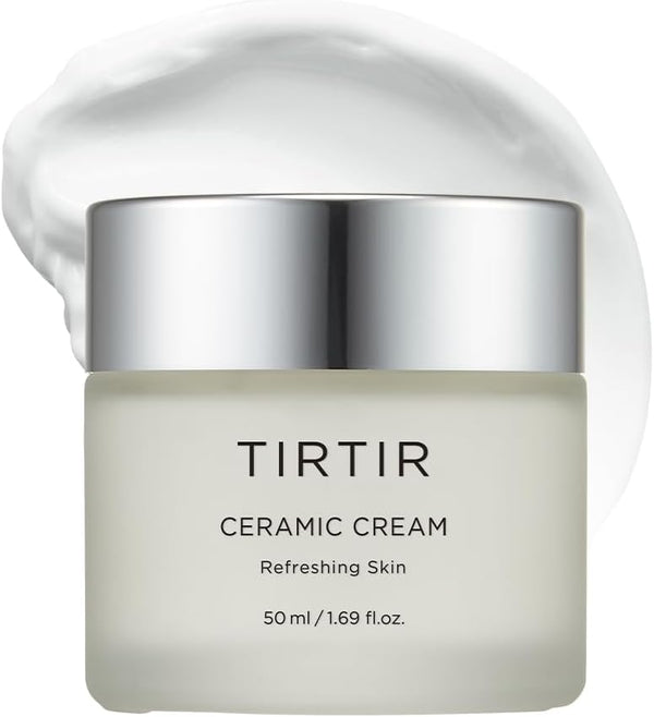 TIRTIR Natural Ceramide Cream Moisturizer for Hydrated, Glowing Skin, Ideal for Dry Skin (50ml / 1.69 fl.oz.)