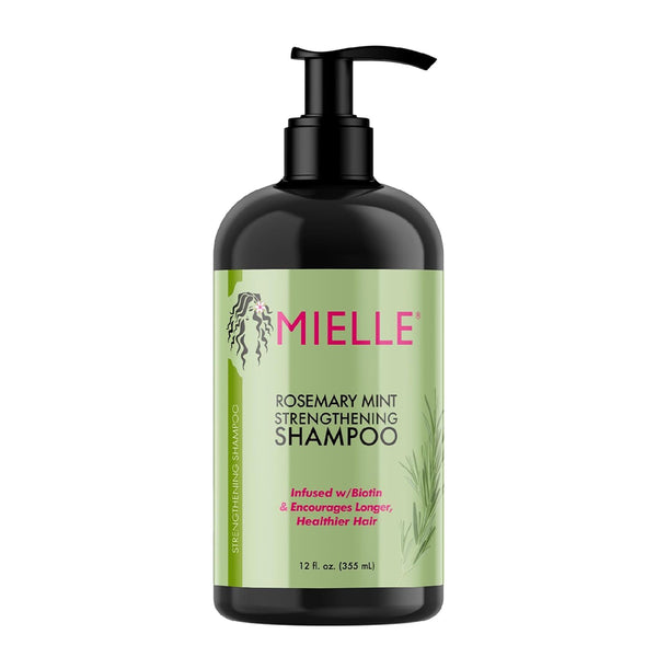 Mielle Organics Rosemary Mint Strengthening Shampoo Infused with Biotin, 12 Ounces