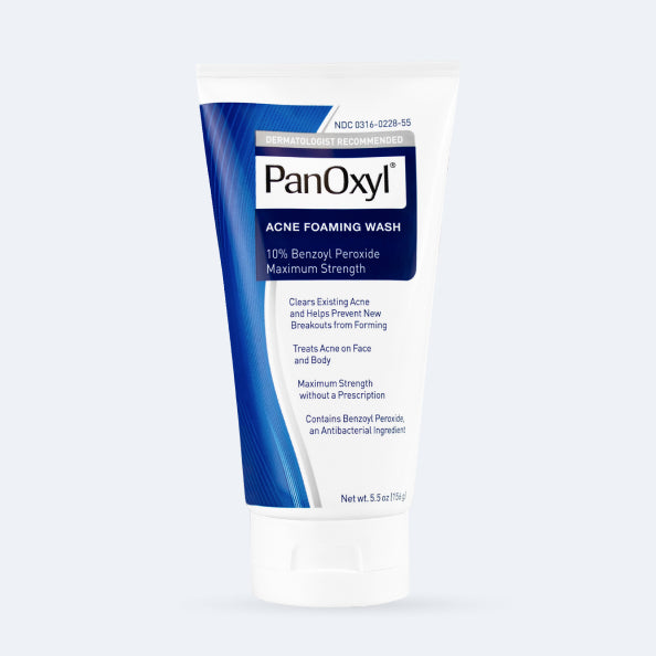 PanOxyl Acne Foaming Wash Benzoyl Peroxide 10%maximum strength 5.5 oz