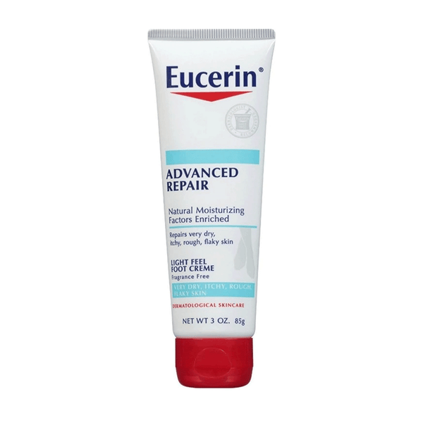 Eucerin Advanced Repair, Light Feel Foot Creme, Fragrance Free (3oz/85g)